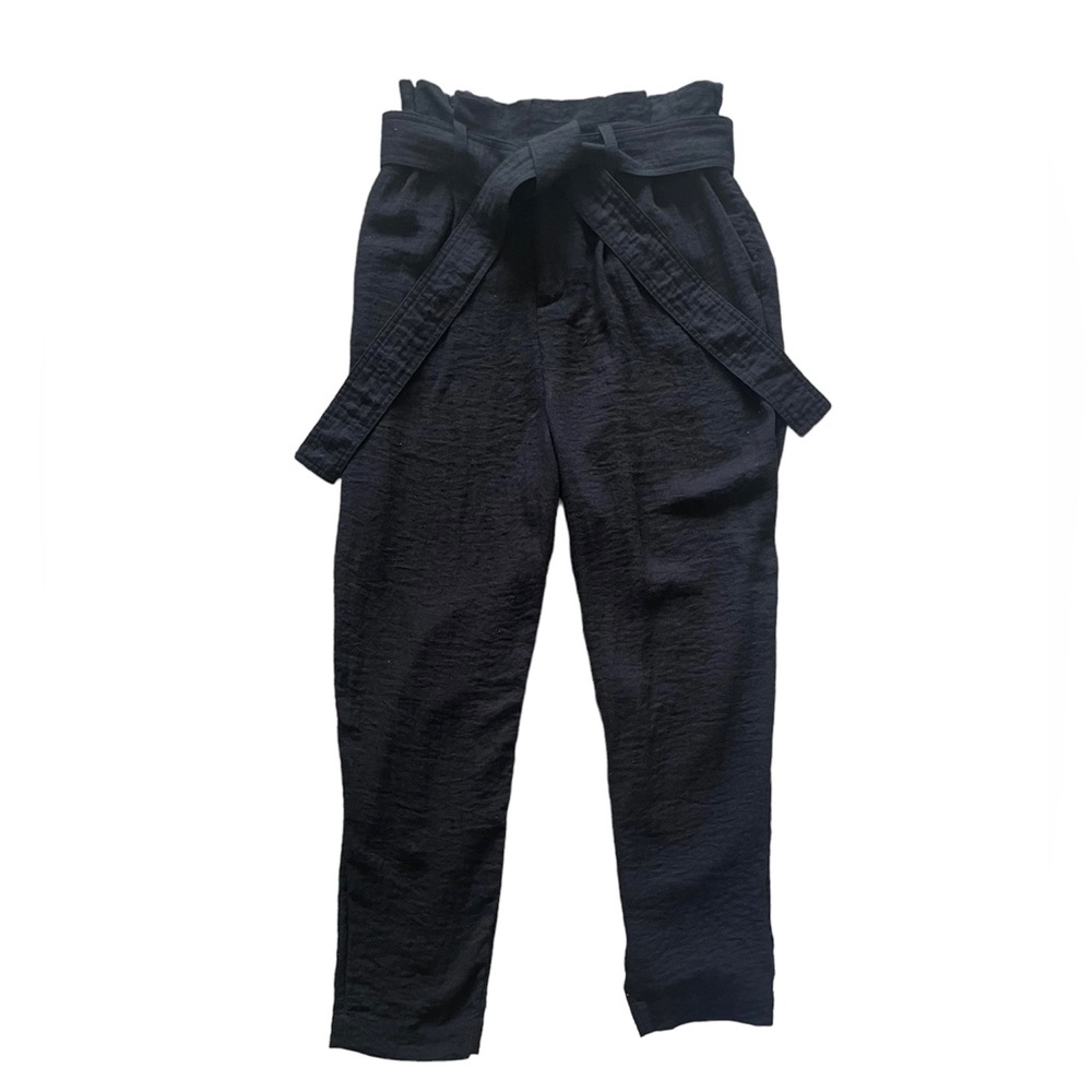 A New Day Black Paperbag pants with Tie- S